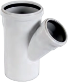 Тройник для наружной канализации 45° 110/75, Yilbor
