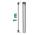 Труба дымохода одно-стенный нержавеющая сталь L=1,0м (сталь ASI-430/0.5мм) Ø150мм, FERRUM