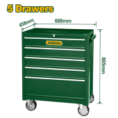Инструментальный шкаф на колесах с выдвижными ящиками 688*458*735мм; Jadever