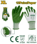 Перчатки с манжетой с латексным покрытием XL JDXG3802 JADEVER