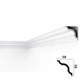 Плинтус потолочный A60  58х58х2000 мм, экструдированный полистирол