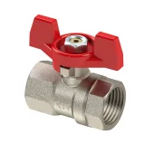 Кран шаровой латунный вн/вн, ручка «Бабочка», 1/2’’, PN40, RTP