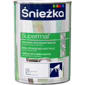 Масляно-фталевая эмаль SNIEZKA Supermal 0,8 л, белая, матовая 