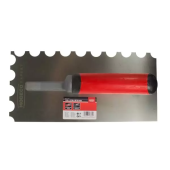 Терка из нержавейки 130*270мм зубчатая 10*10мм Modeco с двухкомпонентной ручкой