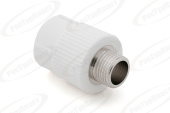 Муфта комбинированная с наруж резьбой Ø32*3/4", белый, MPN