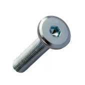 Винт мебельный М8х40 плоская головка, S5 - белый цинк