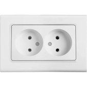 Розетка двойная без заземления Linnera Viko by Panasonic. Белый. 16 А.