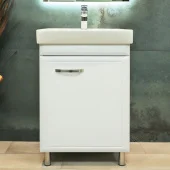 Шкаф напольный Allure белый матовый с умывальником Neon 500
