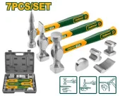 Набор молотков и наковален для кузовных работ, 7 единиц; Jadever