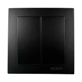 Выключатель  ALEGRA NILSON 2 клавиши черный