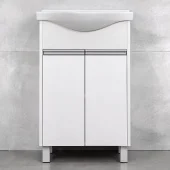 Шкаф для ванной напольный BAYRO ELINA под умывальник ALBA 540 белый структурный