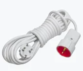 Удлинитель с заземлением 1 розетка 5 метра белый 77 117 05 AY-KA
