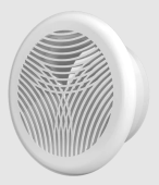 Вентиляционная прямоточная решетка Ø125 мм, ERA, белый, ABS пластик