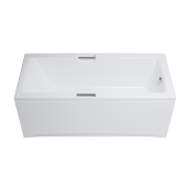 Ванна акриловая прямоугольная ALEXA 160*75 см, Комплект (каркас+сифон+экран AURA 160), белый