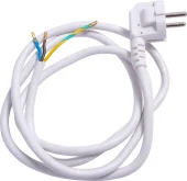 Кабель с вилкой e.wire.plug.white.1,5, 3х1,5, 1,2м, белый