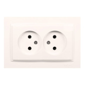 Розетка двойная без заземления Despina 102-010005-121