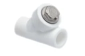 Фильтр проточный грубой очистки 45° PP-R Ø20, PN25, вн/вн, белый, RTP