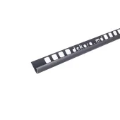 Z12, Алюминиевый профиль для керамической плитки 12 мм, наружный, 2.5 м BLACK Matt