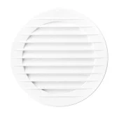 Вентиляционная решетка круглая нерегулируемая с сеткой белая  128 мм  DN100 
