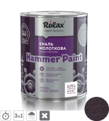 Эмаль Алкидно-уретановая с молотковым эффектом HAMMER PAINT, Красно-коричневый глянец, ROLAX 2L