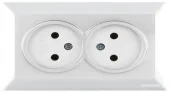 Розетка двойная 2P 16A белая CANDELA Mutlusan