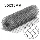 Сетка заборная, рулонная, (рабица 35*35мм), Ø1,80мм, h=1,50м L=10м, сталь, ОК (без покрытия)