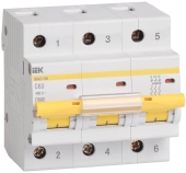 Выключатель автоматический ВА47-100 3Р 63А 10кА С IEK