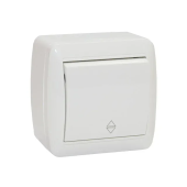 Выключатель одноклавишный проходной Elmos 10 A 230 В Белый