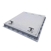 Крышка канализационная прямоугольная из ПП на петлях, с ручкой, нагрузка до 3 тн - 800*900мм, Серый