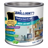 Эмаль акриловая матовая Aqua Lux Matt black minimalist 0.6л Brilliant