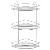 Полка угловая для ванной Perilla 3 яруса, из нержавеющей стали, хром (Арт. 71301)