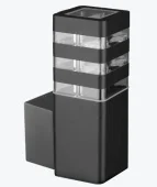 Фасадный светильник E27 max.10W IP44 90x90x120x210 черный PL-15341P PANLIGHT