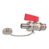 Сливной шаровой кран , штуцер M x шланг - 1/2"