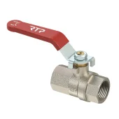 Кран шаровой латунь Ø1/2" внутр/внутр (В/В) PN40, ручка-рычаг, RTP