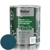 Срок Эмаль Алкидно-уретановая с металлической стружкой MIOFE, Голубой, ROLAX 0.75L