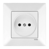 Розетка без заземления Meridian Viko by Panasonic. винтовое соединение. Белый