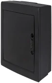 Корпус пластиковый на 24 модуля e.plbox.pro.n.24b.black навесной, черный с непрозрачными дверямиIP40