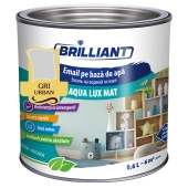 Эмаль акриловая матовая Aqua Lux Matt серый 0.6л Brilliant