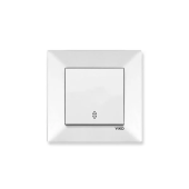 Выключатель проходной одноклавишный Meridian Viko by Panasonic. Белый