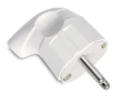 Вилка 2P+E 16A угловая белая Mutlusan