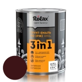 Срок Грунт-эмаль по ржавчине 3 в 1 Черешня, полу глянцевый, алкидно-уретановый, 2kg, Rolax