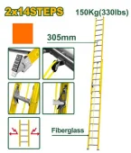 Выдвижная фиберглассовая лестница 2x14 ступеней 7,9 м JDLD0928 Jadever