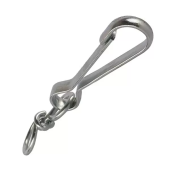 Kарабин с вертлюгом 90мм оцинкованный