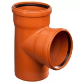 Тройник ПП канализационный Turplast-Bis. д 160 х 160 мм. 90 градусов. Оранж