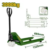 Ручная тележка для поддонов 3000 кг  JDNH6R33 Jadever