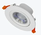 Встраиваемый поворотный светодиодный светильник круглый белый PL-DLR09-P 9Вт 4000K