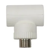 Тройник ППР переходной d25х1/2'Нх25 белый. MPN