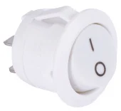 Выключатель клавишный e.switch.key.06, 2 pin, круглый, белый