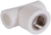 Тройник ППР переходной d32х1/2'Вх32 белый. EMIRPLAST
