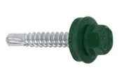 Саморез кровельный по металлу, WF, 4.8 x 19 mm, темно-зеленый